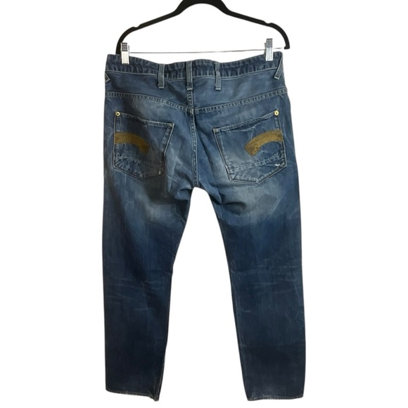 G- Star Raw Heller Men Low Straight Button Fly Jeans - Picture 10 of 13